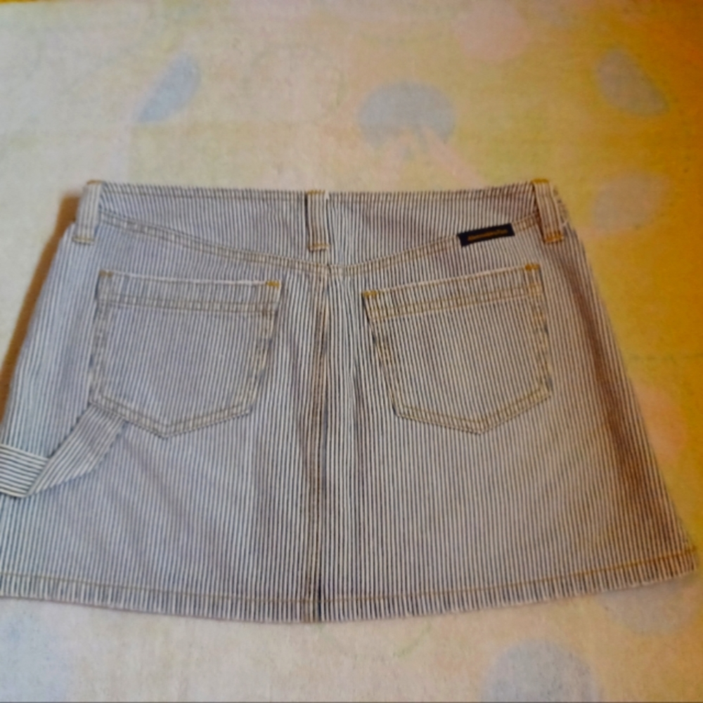 Abercrombie & Fitch Blue Striped Women's Cotton Skirt-Size 4 - Picture 6 of 11